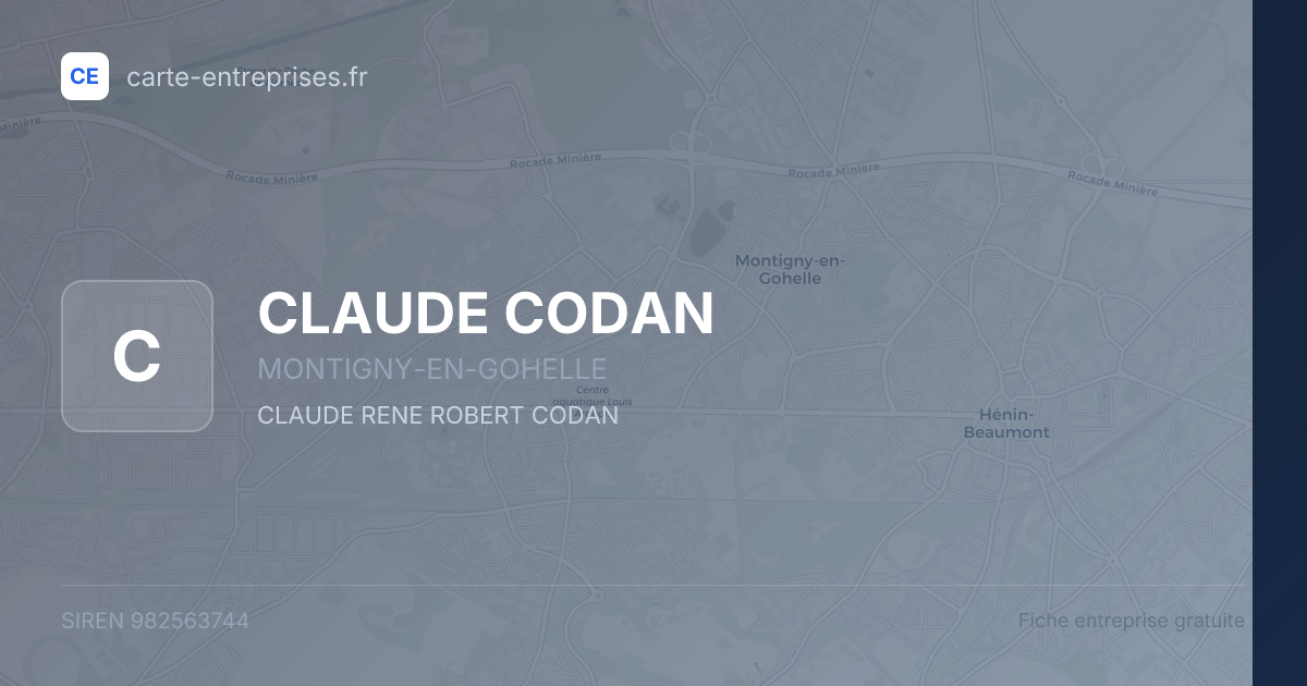 CLAUDE CODAN — 982563744 — fiche entreprise