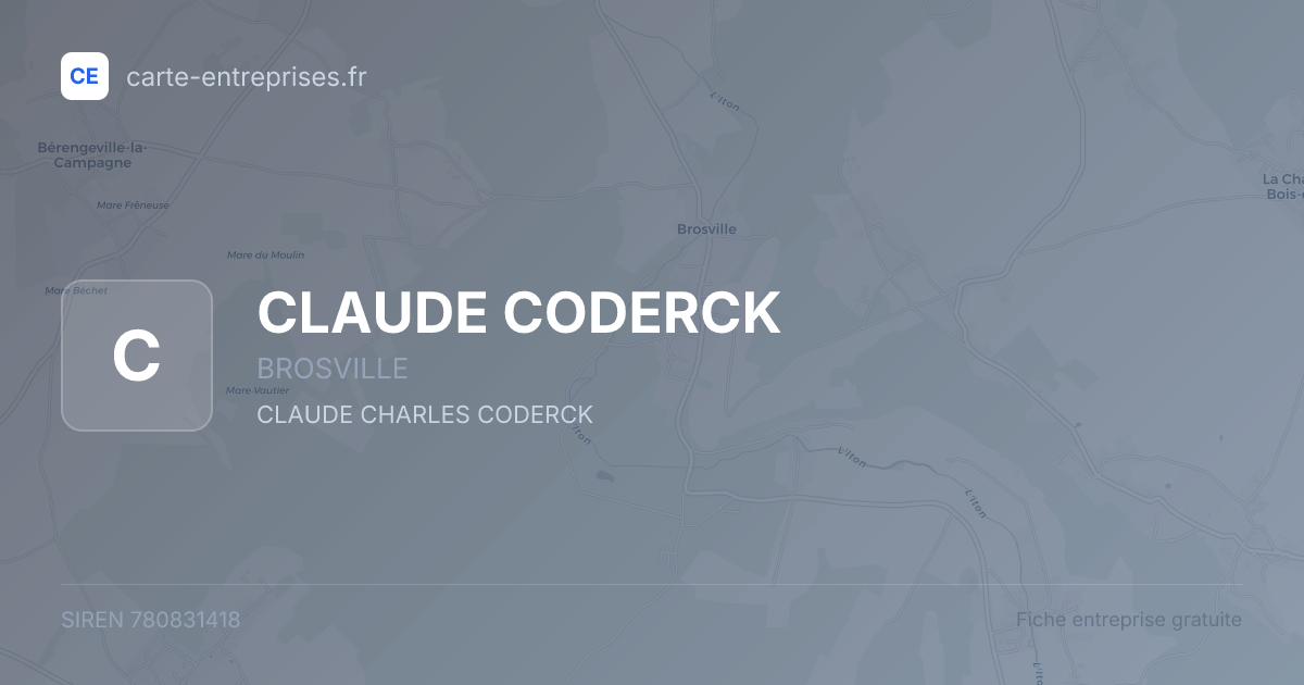 CLAUDE CODERCK — 780831418 — fiche entreprise
