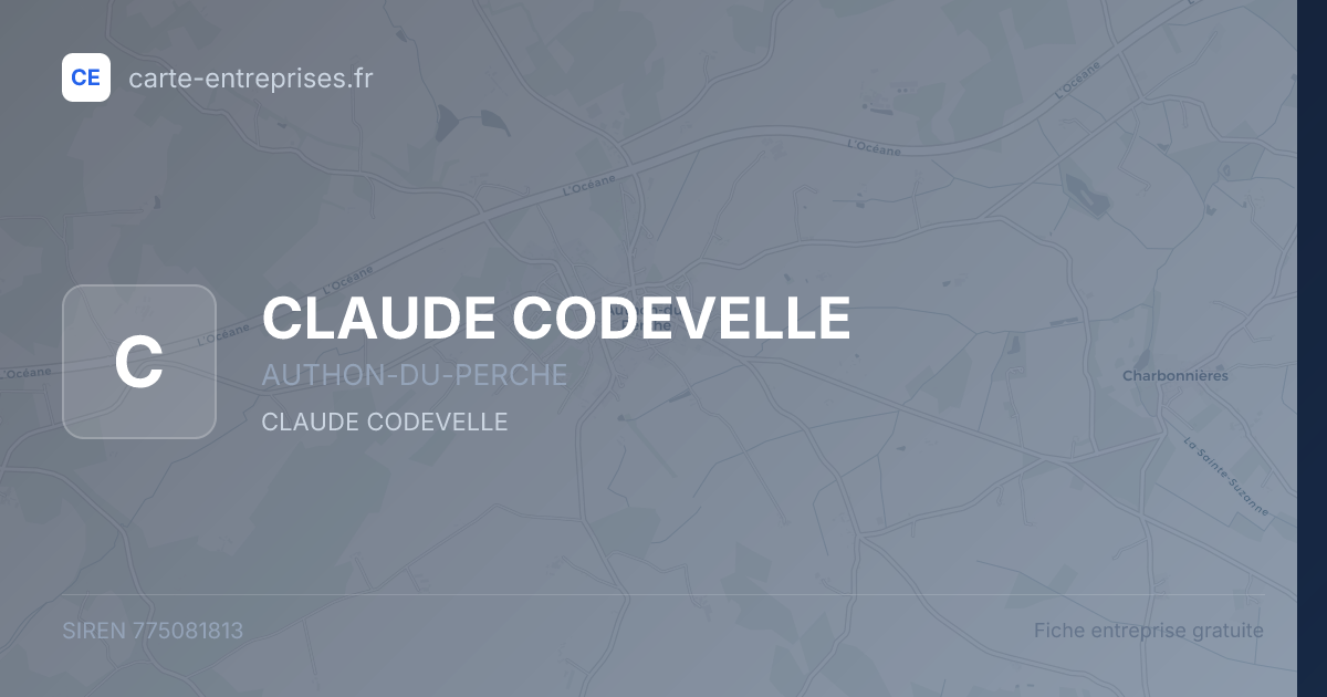 CLAUDE CODEVELLE — 775081813 — fiche entreprise