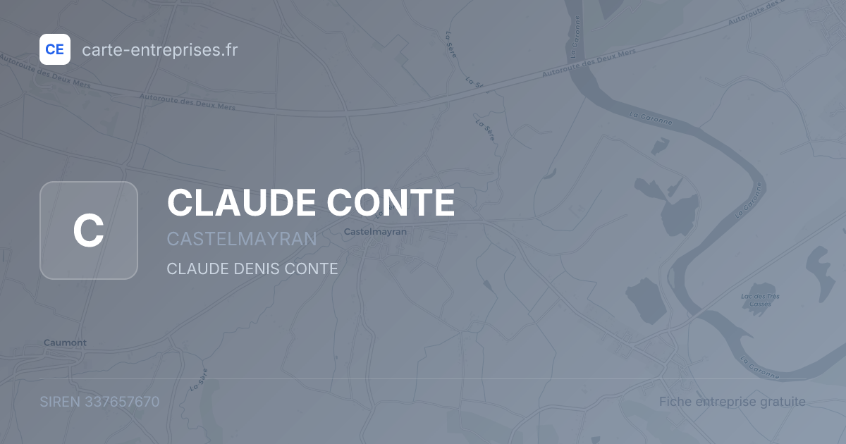 CLAUDE CONTE — 337657670 — fiche entreprise