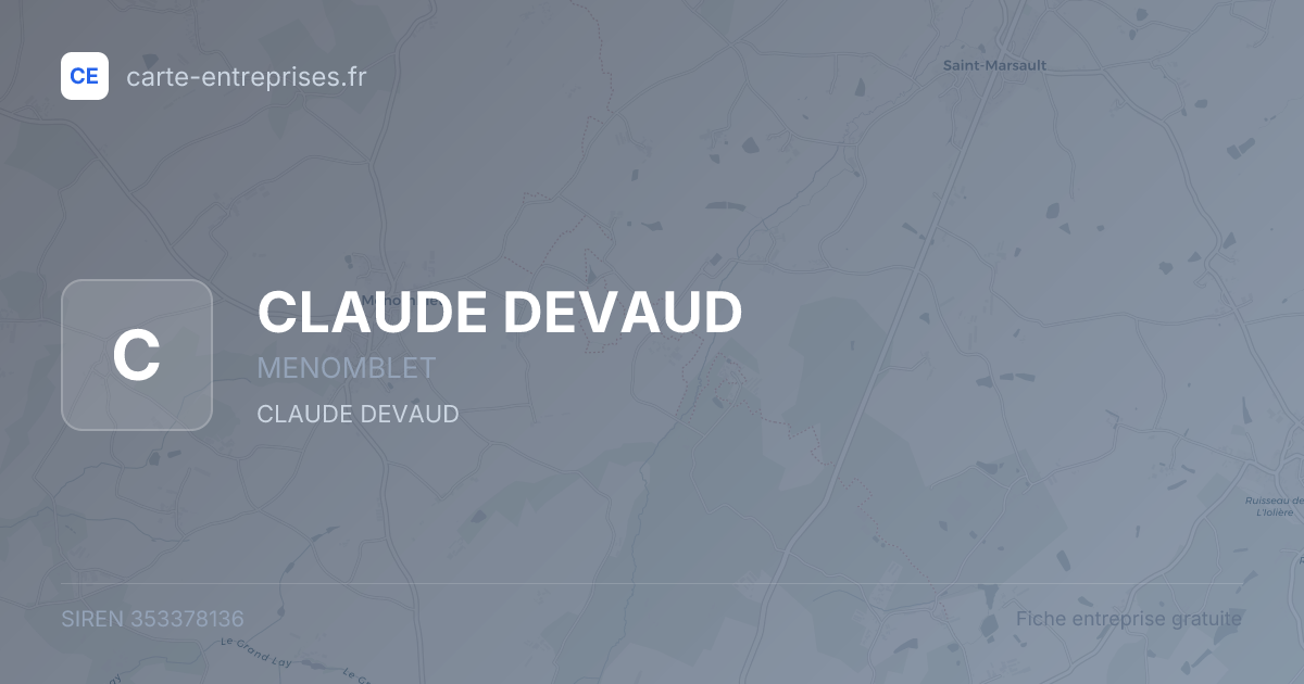 CLAUDE DEVAUD — 353378136 — fiche entreprise