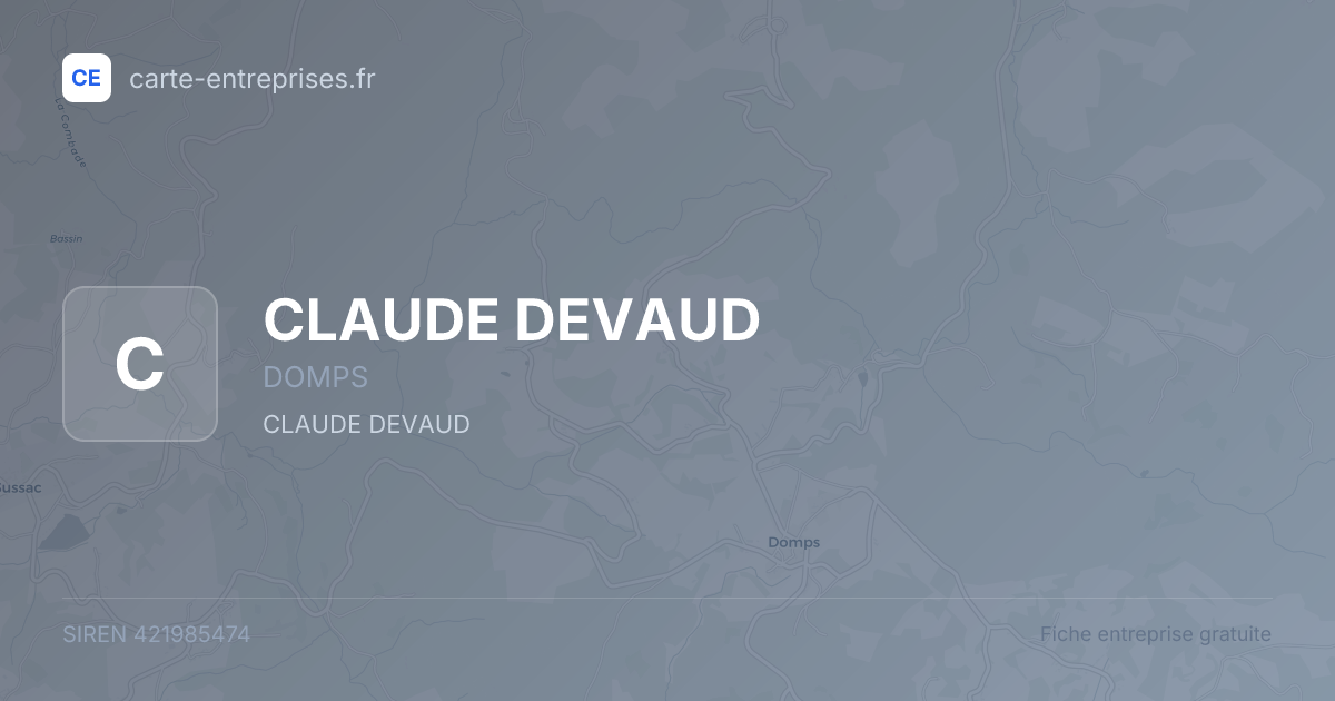 CLAUDE DEVAUD — 421985474 — fiche entreprise