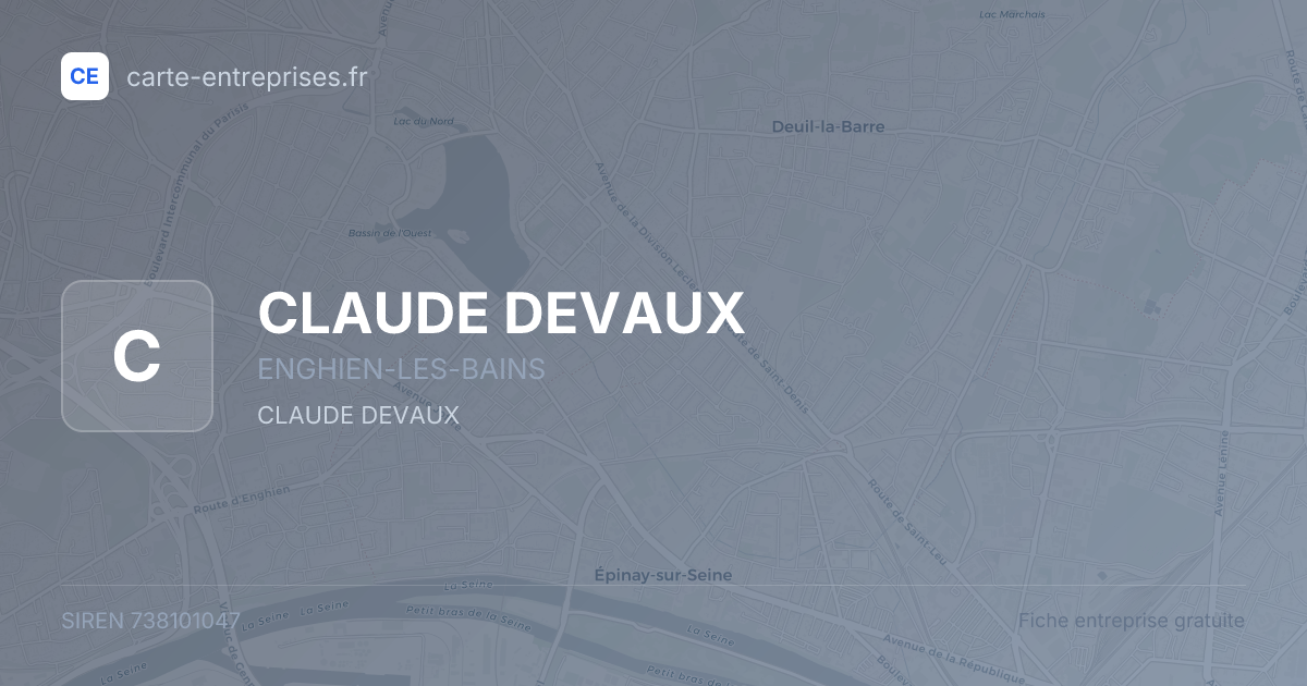 CLAUDE DEVAUX — 738101047 — fiche entreprise