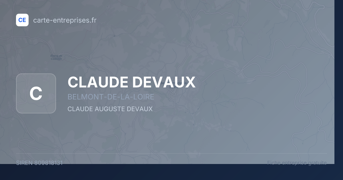 CLAUDE DEVAUX — 809818131 — fiche entreprise