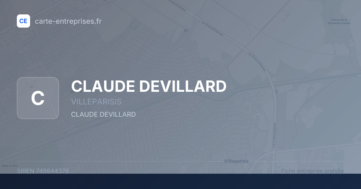 CLAUDE DEVILLARD — 746644376 — fiche entreprise
