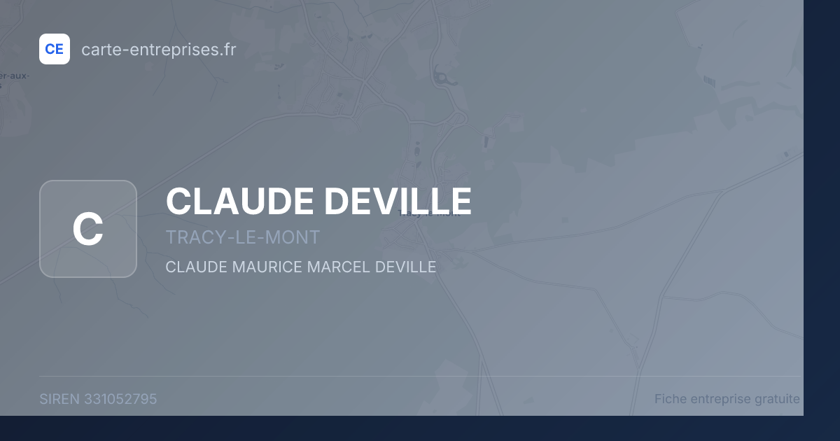 CLAUDE DEVILLE — 331052795 — fiche entreprise