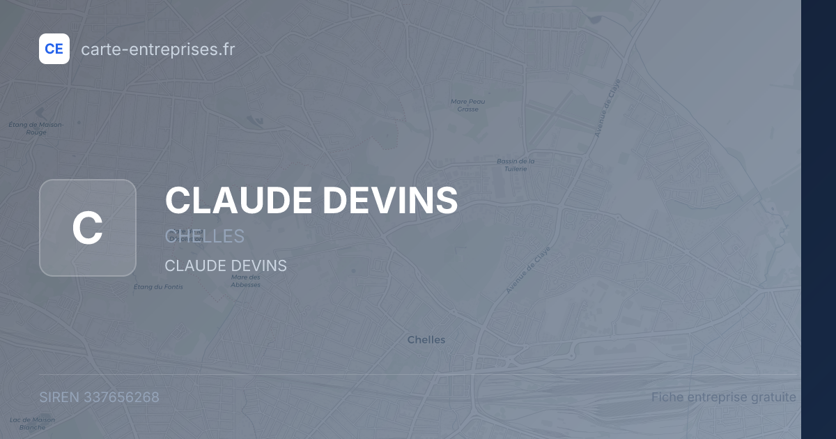 CLAUDE DEVINS — 337656268 — fiche entreprise
