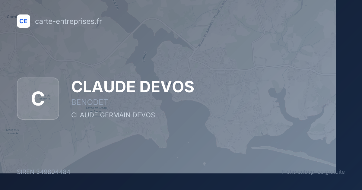 CLAUDE DEVOS — 349804484 — fiche entreprise