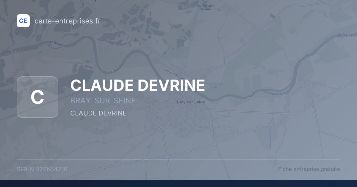 CLAUDE DEVRINE — 428554216 — fiche entreprise