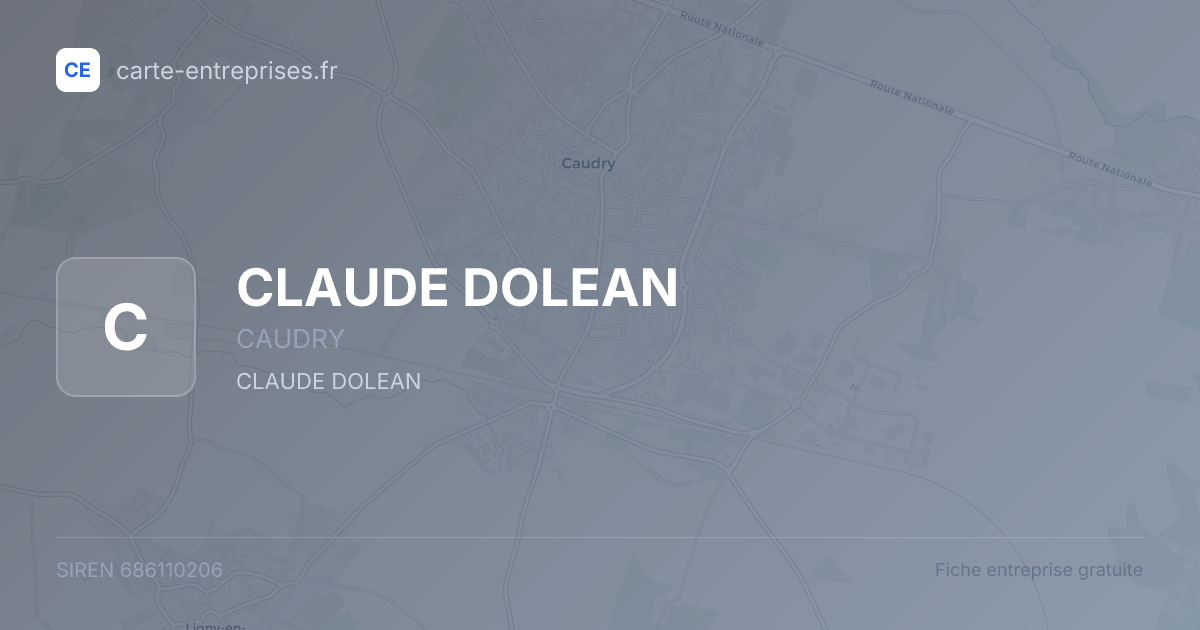 CLAUDE DOLEAN — 686110206 — fiche entreprise