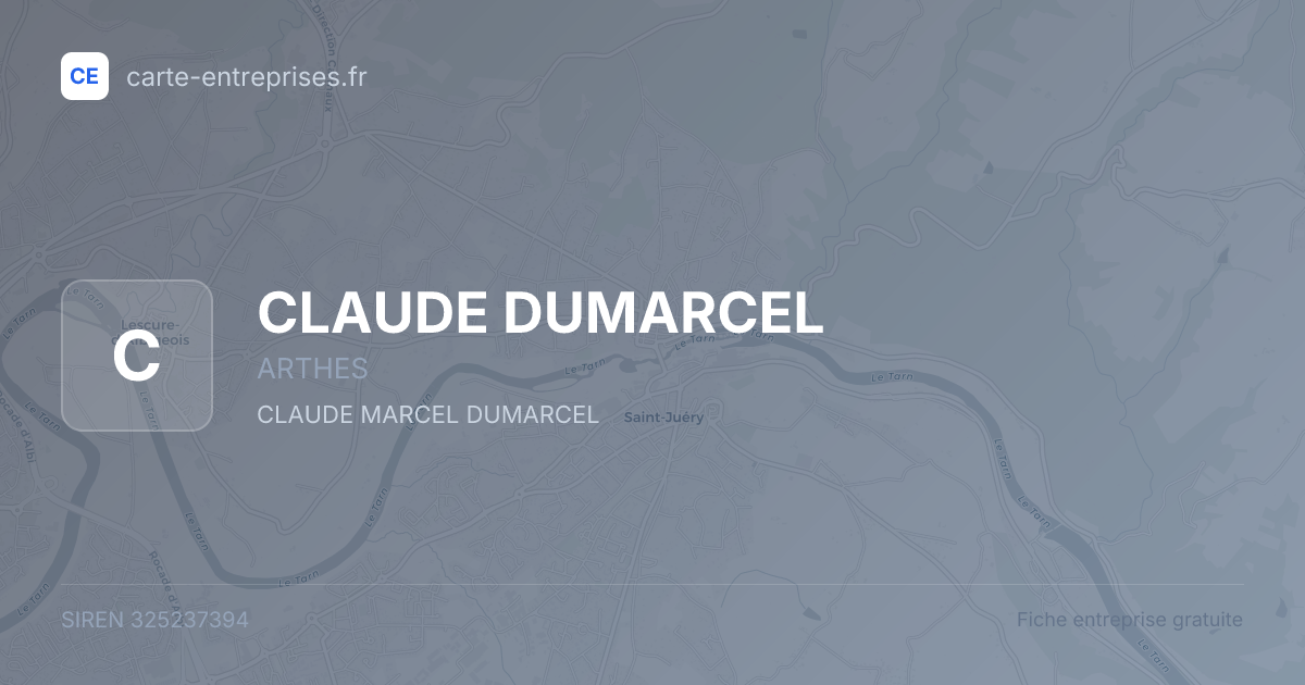 CLAUDE DUMARCEL — 325237394 — fiche entreprise