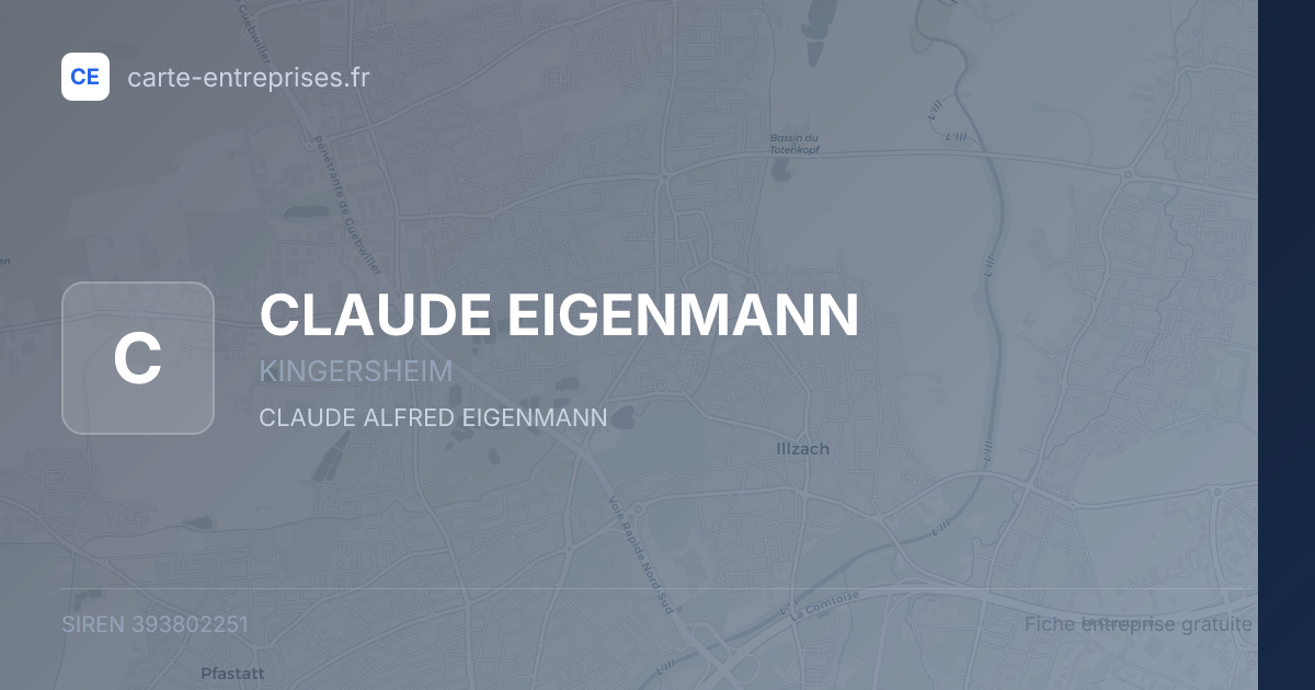 CLAUDE EIGENMANN — 393802251 — fiche entreprise