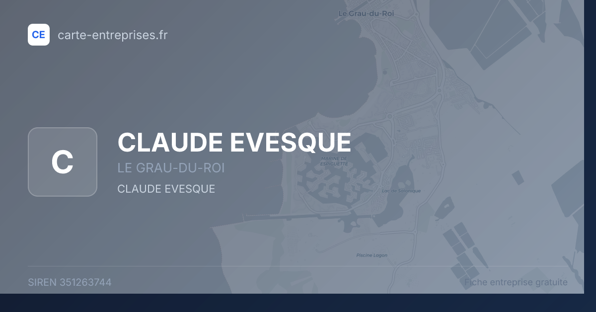CLAUDE EVESQUE — 351263744 — fiche entreprise