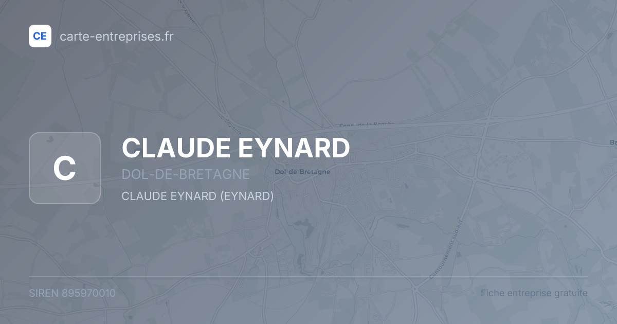 CLAUDE EYNARD — 895970010 — fiche entreprise