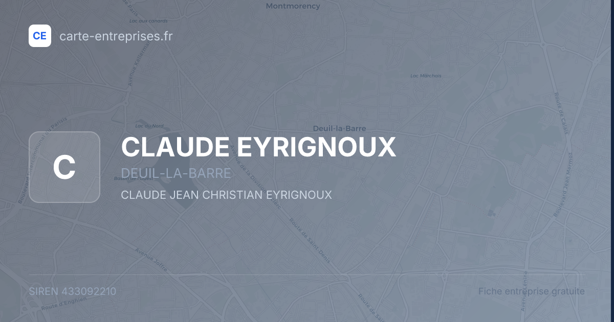 CLAUDE EYRIGNOUX — 433092210 — fiche entreprise