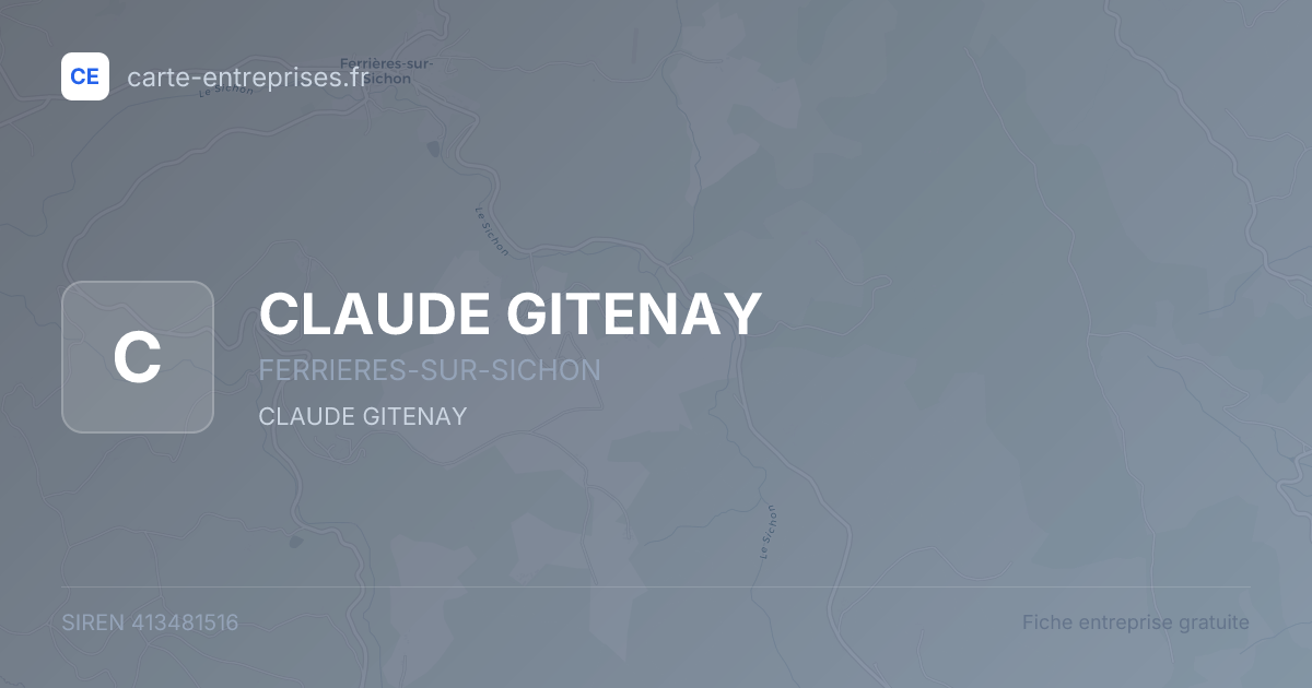 CLAUDE GITENAY — 413481516 — fiche entreprise