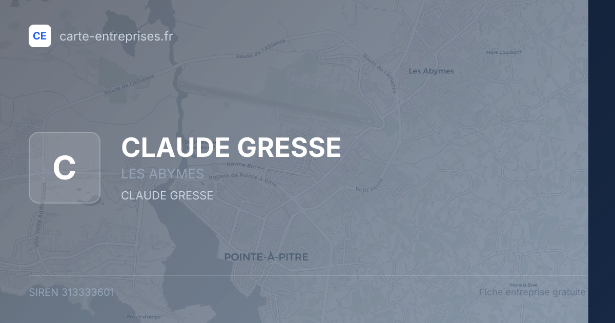 CLAUDE GRESSE — 313333601 — fiche entreprise