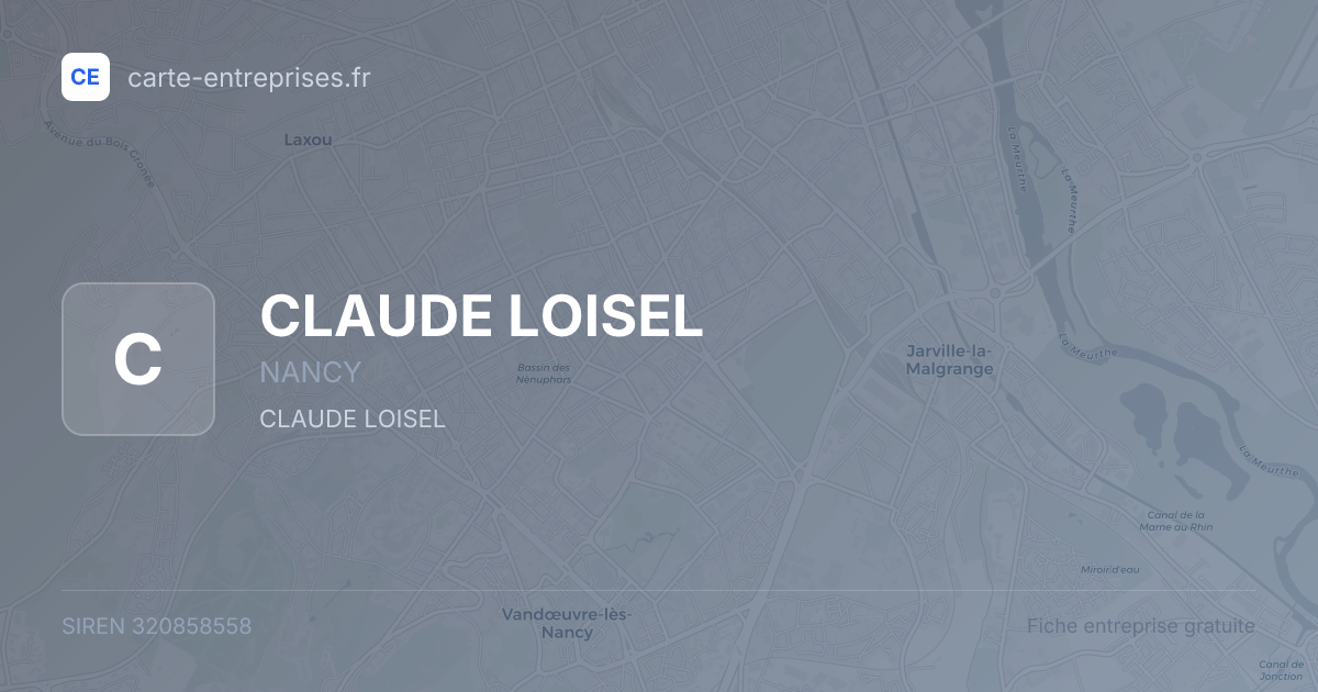 CLAUDE LOISEL — 320858558 — fiche entreprise