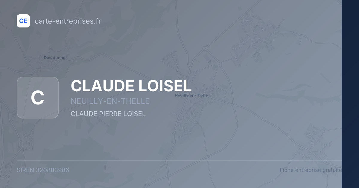 CLAUDE LOISEL — 320883986 — fiche entreprise