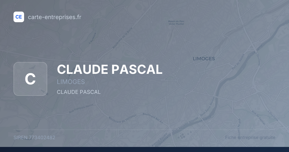 CLAUDE PASCAL — 773402482 — fiche entreprise
