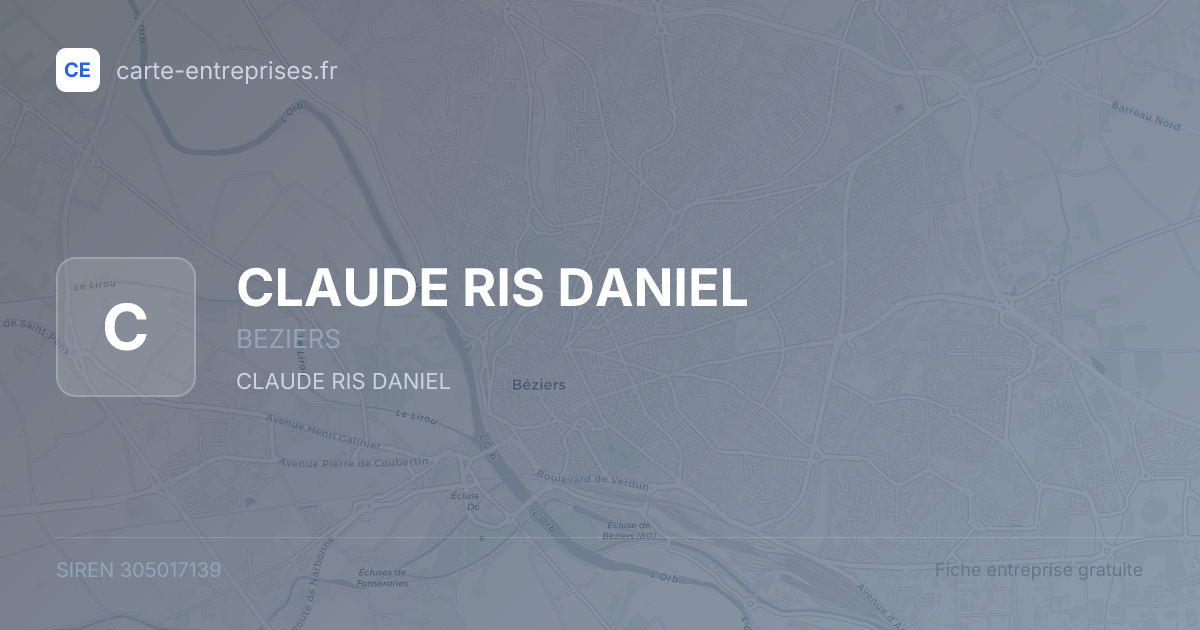 CLAUDE RIS DANIEL — 305017139 — fiche entreprise