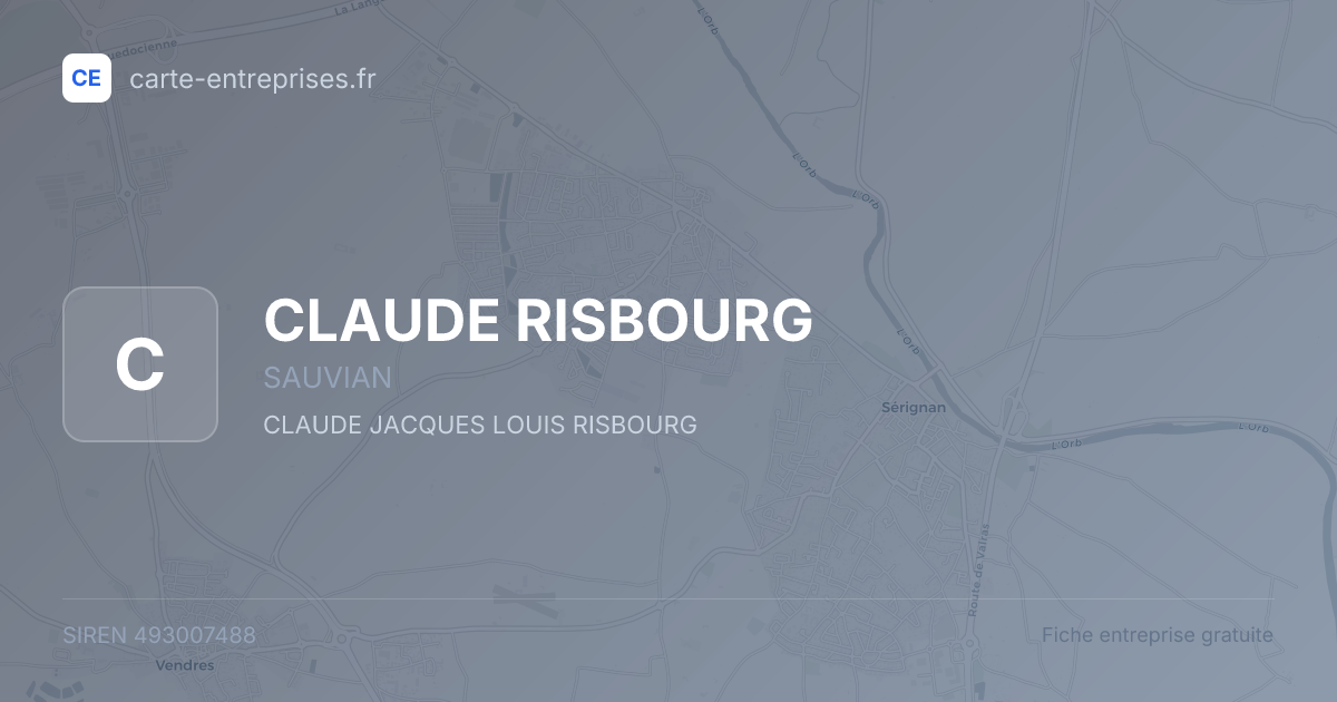 CLAUDE RISBOURG — 493007488 — fiche entreprise