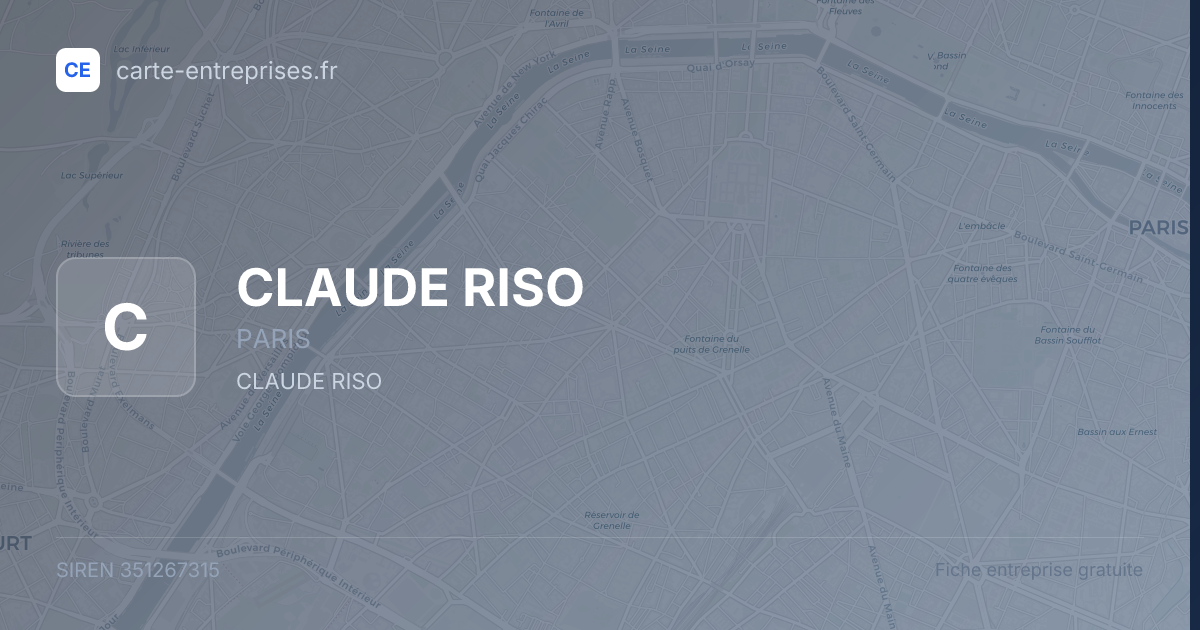 CLAUDE RISO — 351267315 — fiche entreprise