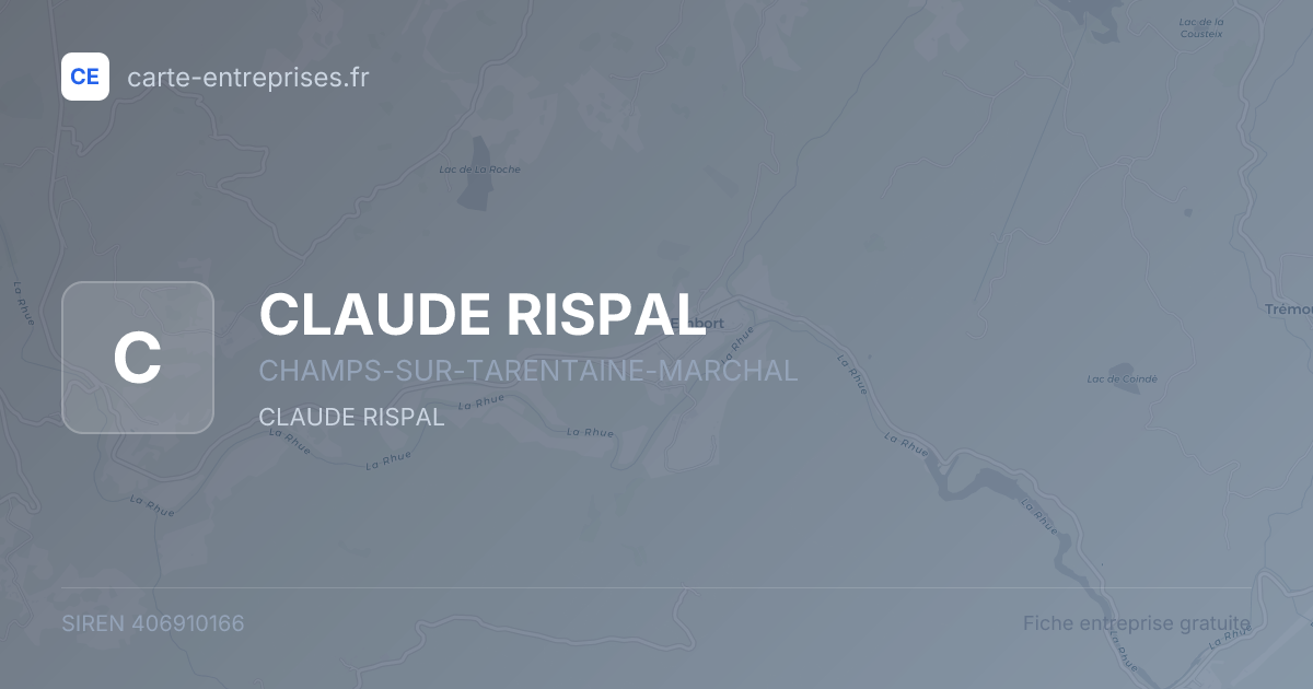 CLAUDE RISPAL — 406910166 — fiche entreprise