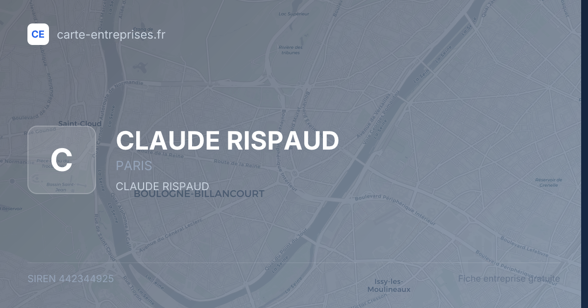 CLAUDE RISPAUD — 442344925 — fiche entreprise