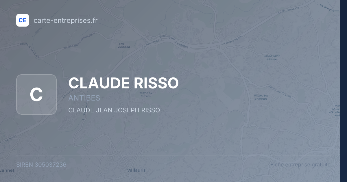 CLAUDE RISSO — 305037236 — fiche entreprise
