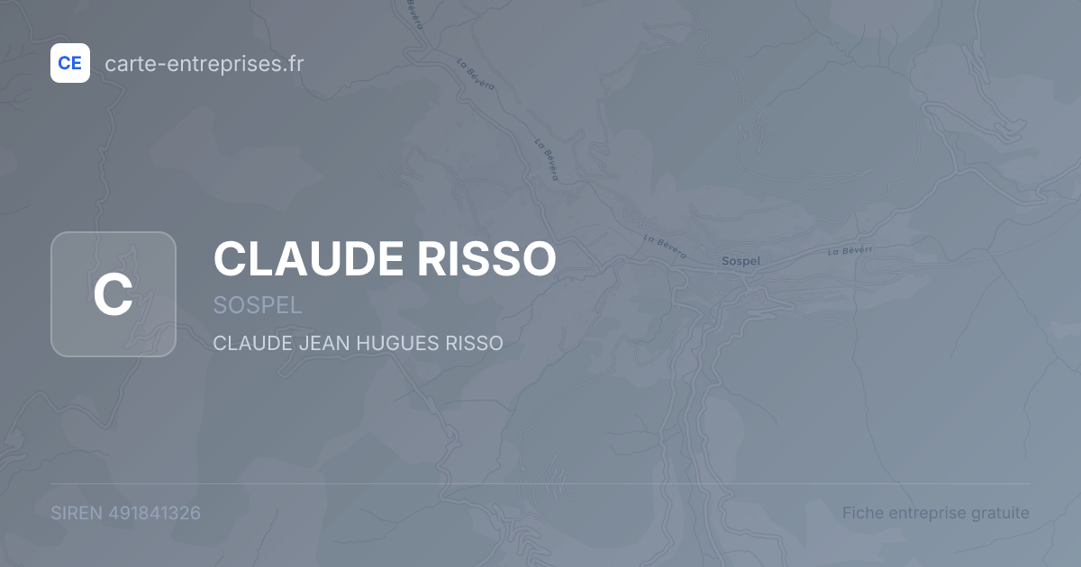 CLAUDE RISSO — 491841326 — fiche entreprise