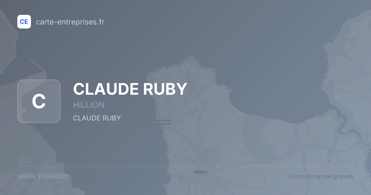 CLAUDE RUBY — 378940811 — fiche entreprise