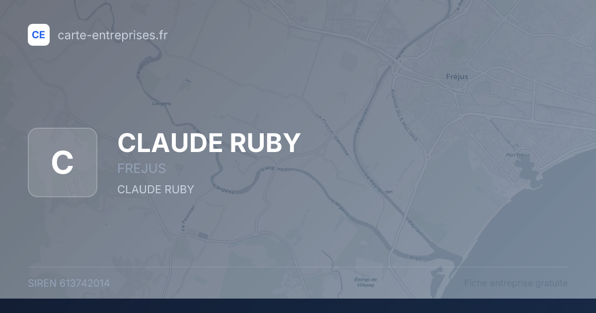 CLAUDE RUBY — 613742014 — fiche entreprise
