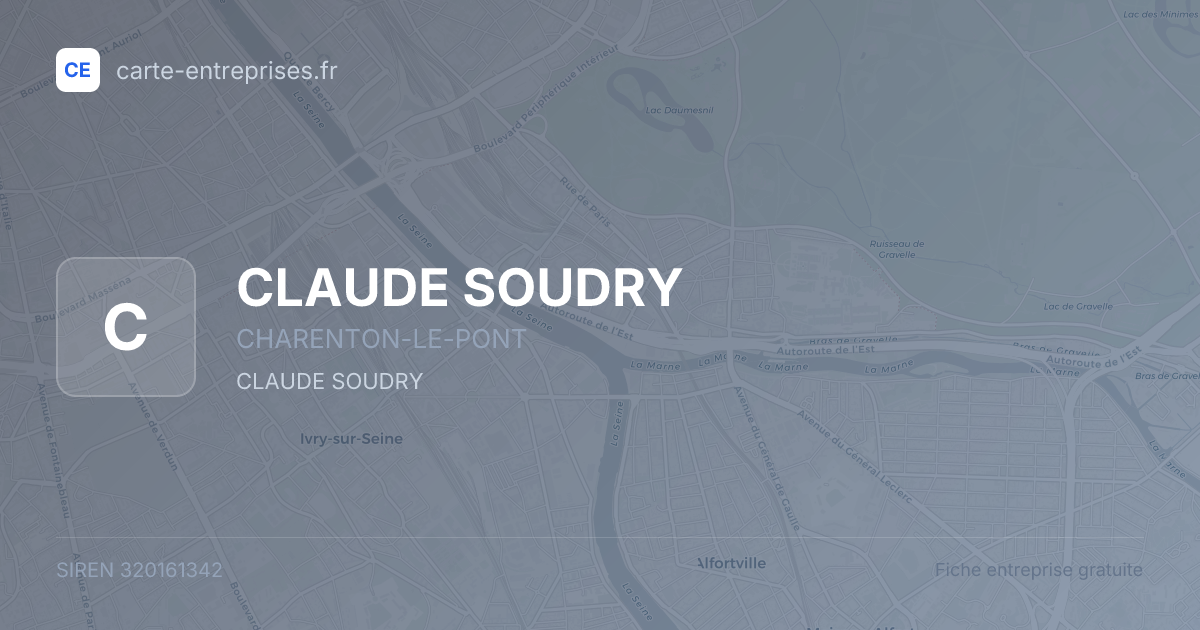 CLAUDE SOUDRY — 320161342 — fiche entreprise