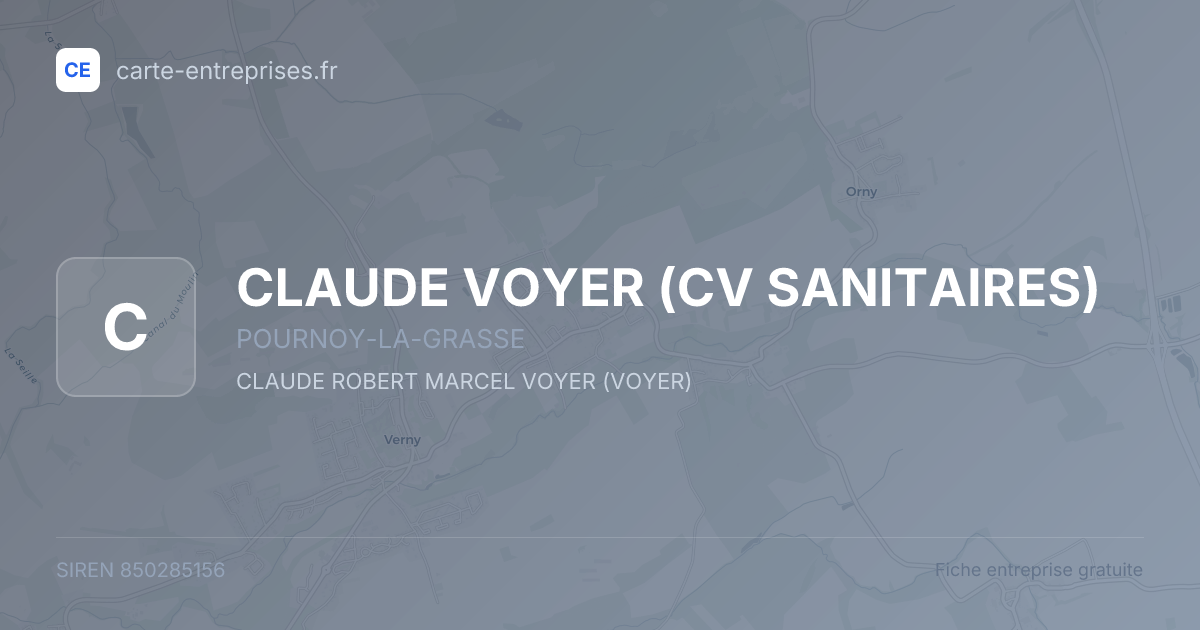 CLAUDE VOYER (CV SANITAIRES) — 850285156 — fiche entreprise