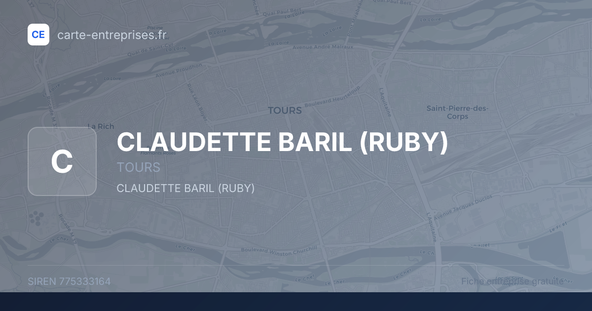 CLAUDETTE BARIL (RUBY) — 775333164 — fiche entreprise