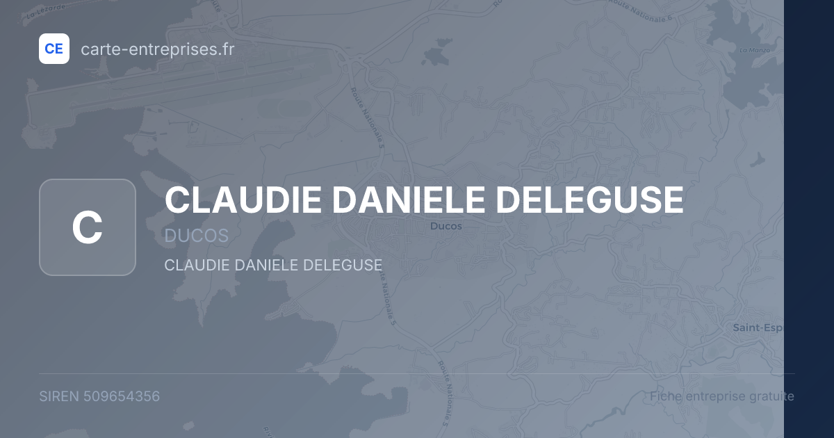 CLAUDIE DANIELE DELEGUSE — 509654356 — fiche entreprise