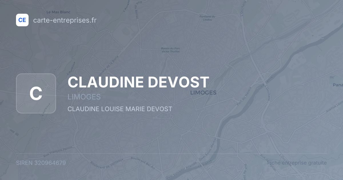 CLAUDINE DEVOST — 320964679 — fiche entreprise