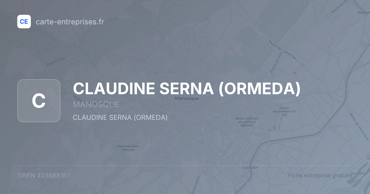 CLAUDINE SERNA (ORMEDA) — 403688187 — fiche entreprise