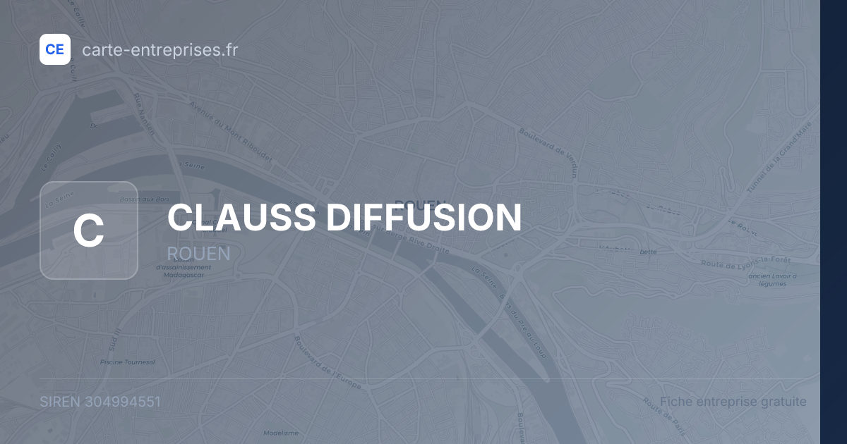 CLAUSS DIFFUSION — 304994551 — fiche entreprise
