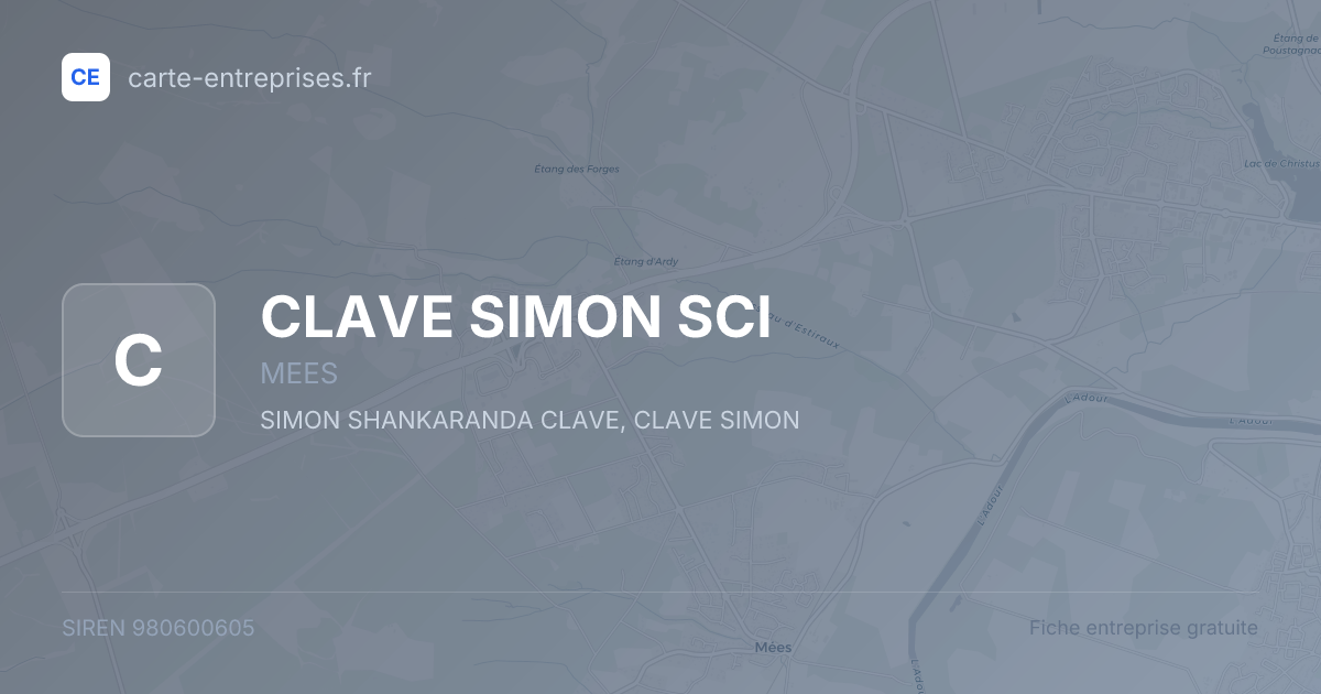 CLAVE SIMON SCI — 980600605 — fiche entreprise