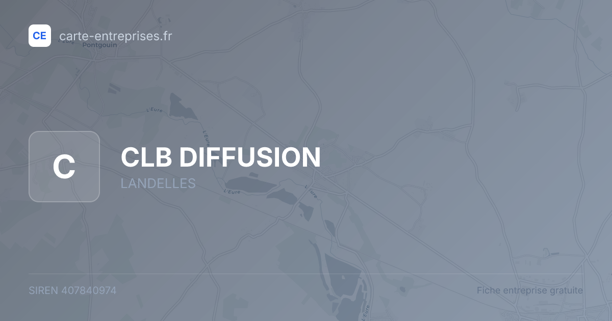 CLB DIFFUSION — 407840974 — fiche entreprise
