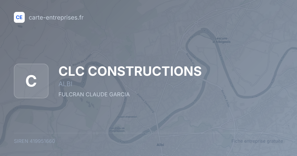 CLC CONSTRUCTIONS — 419951660 — fiche entreprise