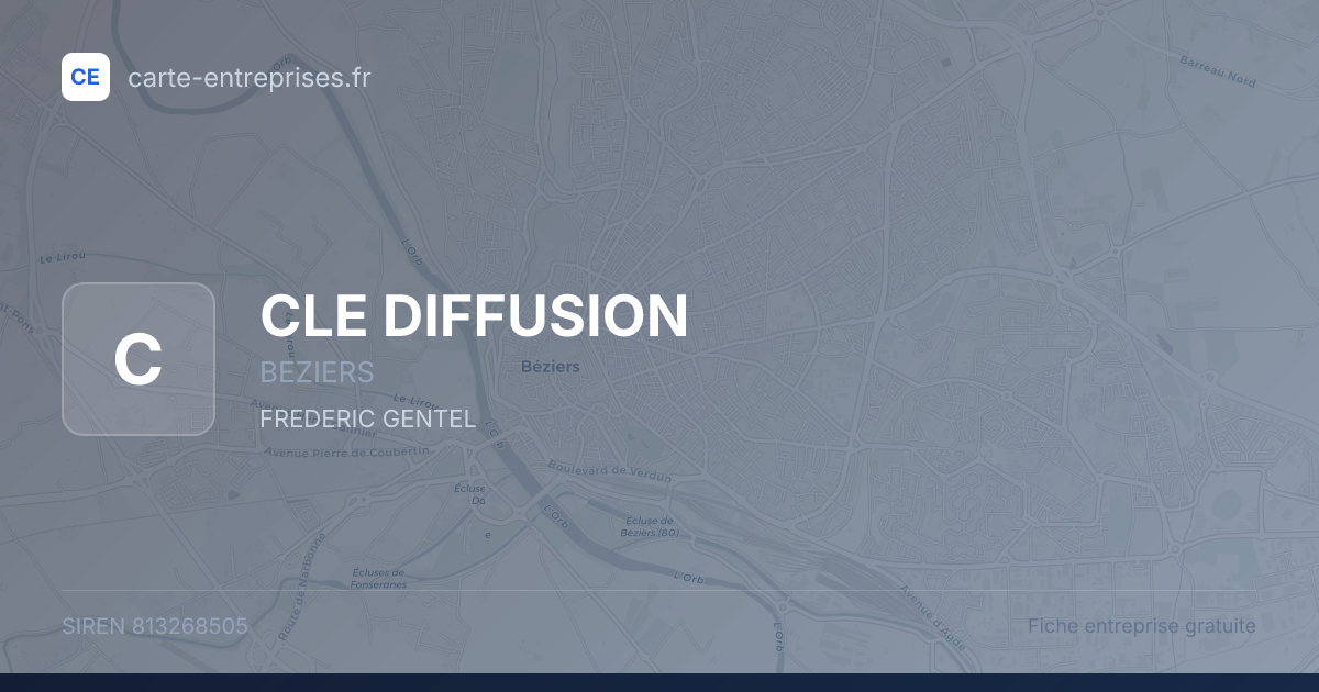 CLE DIFFUSION — 813268505 — fiche entreprise