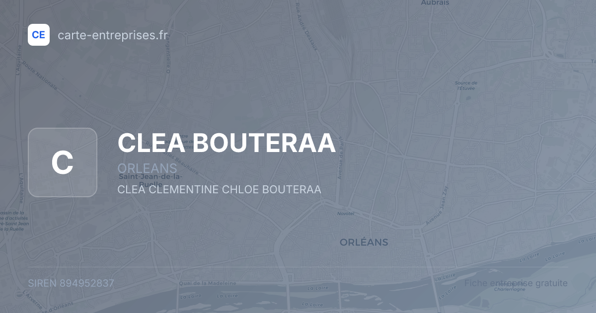 CLEA BOUTERAA — 894952837 — fiche entreprise