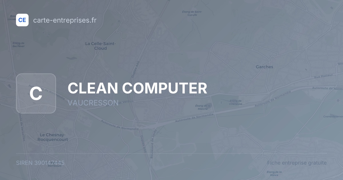 CLEAN COMPUTER — 390147445 — fiche entreprise