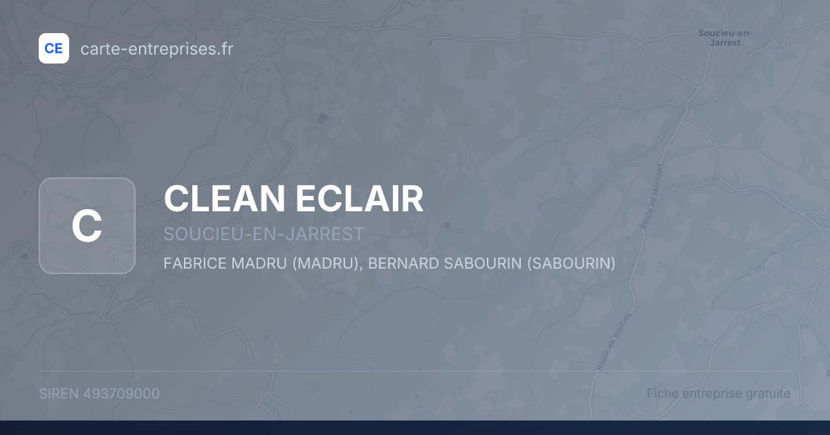 CLEAN ECLAIR — 493709000 — fiche entreprise