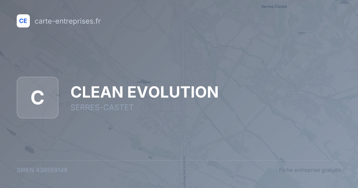 CLEAN EVOLUTION — 438559148 — fiche entreprise