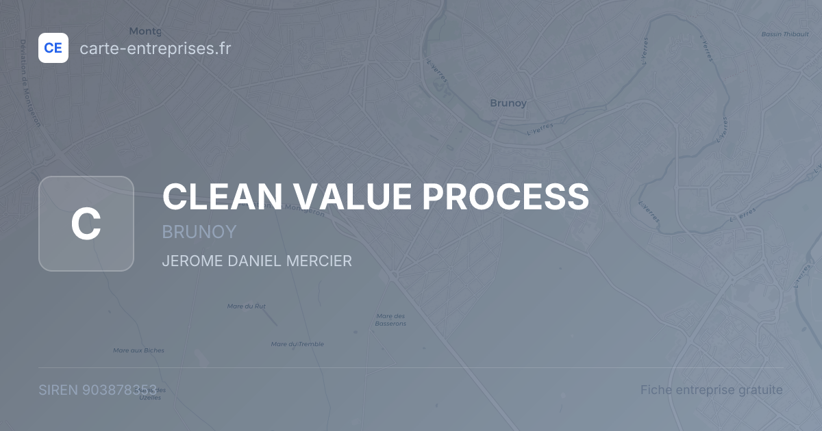 CLEAN VALUE PROCESS — 903878353 — fiche entreprise