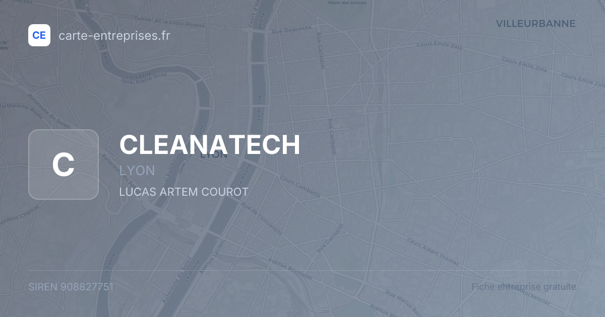CLEANATECH — 908827751 — fiche entreprise